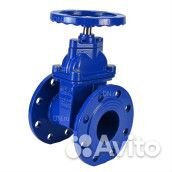 Задвижка клиновая 30ч39р (аналог мзв) DN.ru gvwn1414E-2W-F-S blue Ду100 Ру10/16 фланцевая, корпус