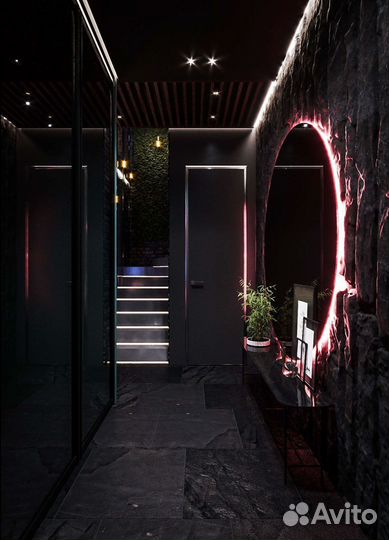 Зеркало в ванную с подсветкой круглое Oriole