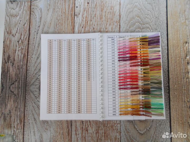 Карта цветов мулине Риолис (шерсть)