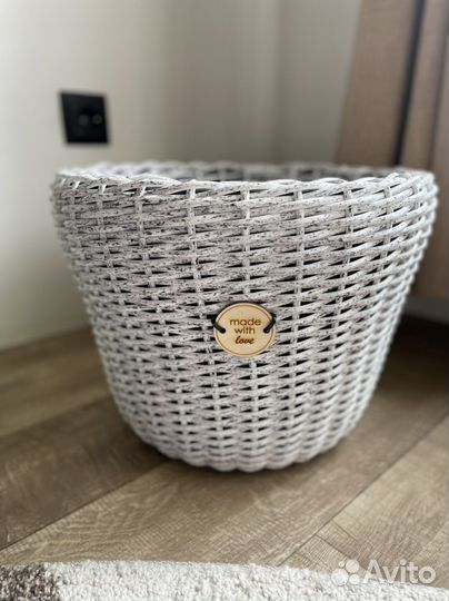 Кашпо корзина для цветов из ротанга 10 литров