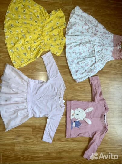 Большой пакет фирменной одежды на девочку 80-86