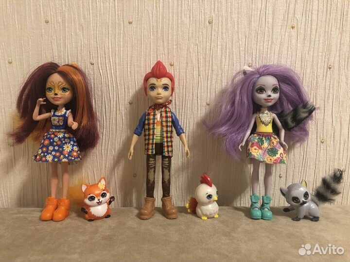 Куклы Enchantimals с питомцами (3 шт)