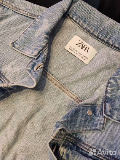 Джинсовая куртка zara на девочку 152