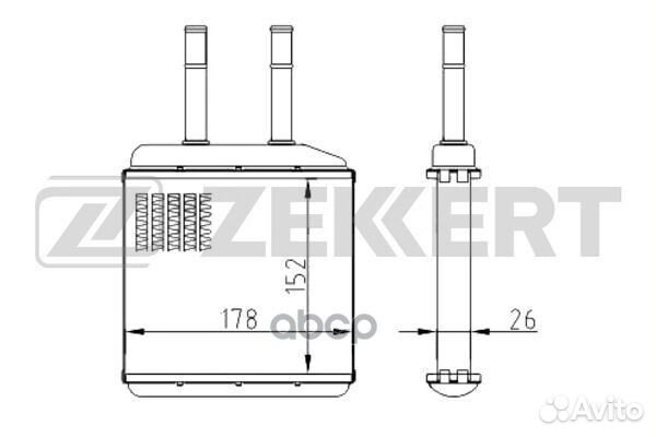 Радиатор отоп. Daewoo Matiz (M100 M150) 98- mk