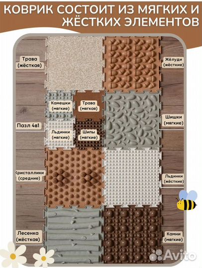 Модульный коврик для детей Ортодон