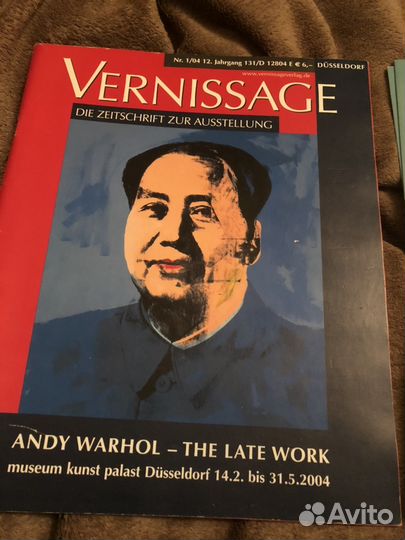 Andy Warhol (Энди Уорхол) журнал Vernissage и брош