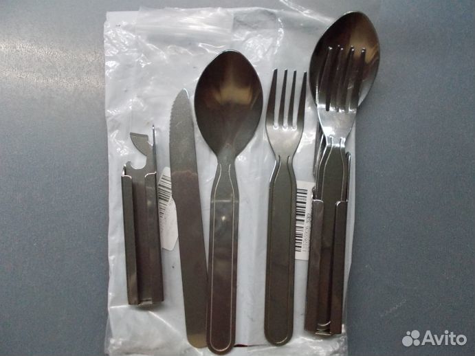 Набор вилка ложка нож открывашка консервов