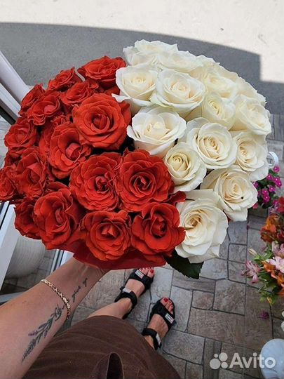 Цветы розы букет