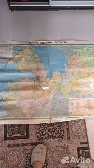 Большая,Карта ленинградской области 1990 года