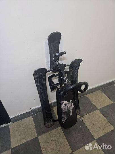 Детский снегокат с ручкой