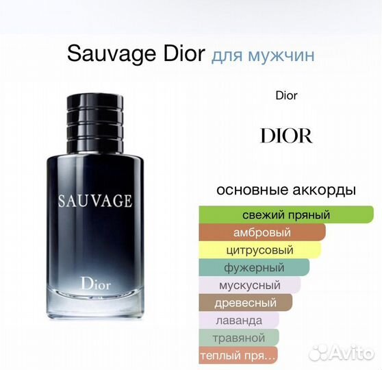 Dior sauvage eau de parfum распив 10мл