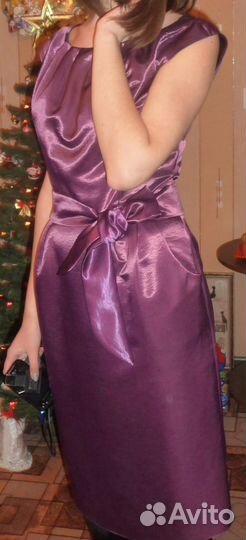 Атласное платье