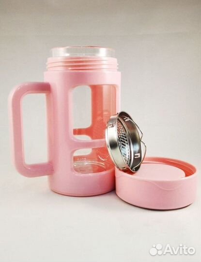 Кружка термо с ситечком и крышкой. Новая. 450 мл