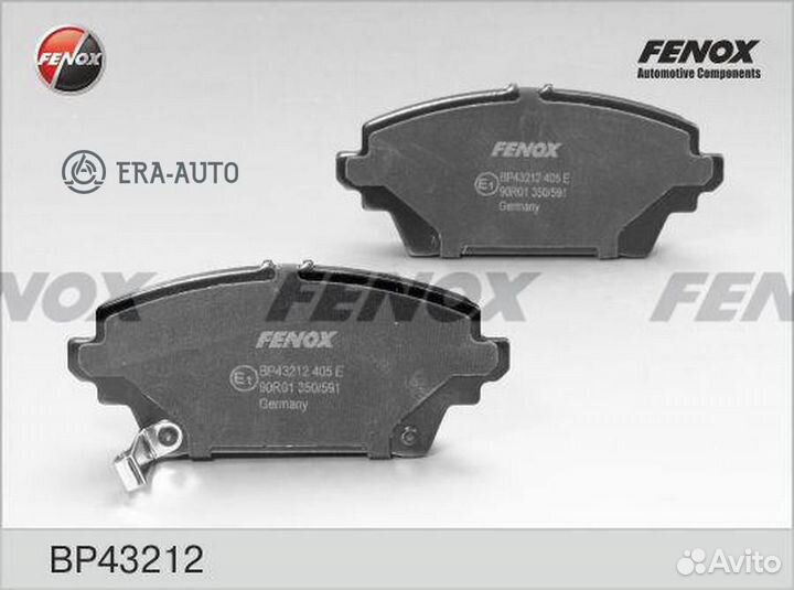 Fenox BP43212 BP43212 колодки дисковые передние\ Honda Accord 1.8/2.0/2.0TDi,Nissan Primera 98