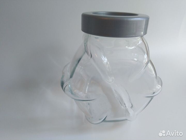 Банка для хранения сыпучих продуктов печенья стекл