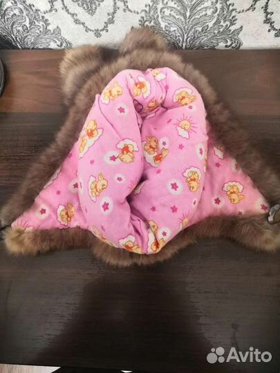 Детская шапка из норки