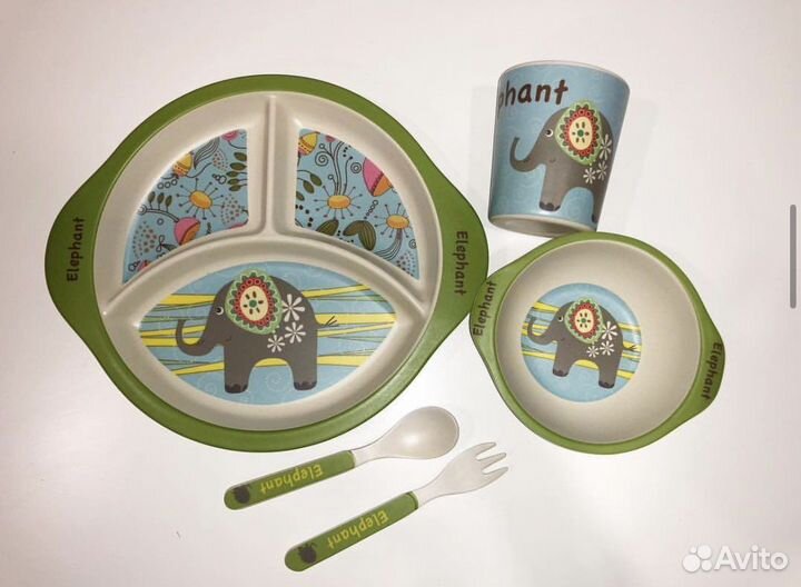 Детская бамбуковая посуда