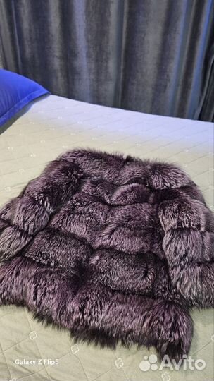 Шуба чернобурка 46р
