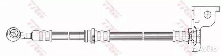 TRW PHD614 Шланг тормозной перед лев