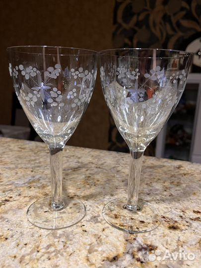 Бокалы фужеры рюмки цветное стекло СССР