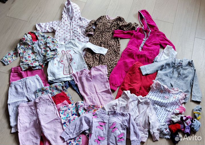 Вещи пакетом на девочку 68-80