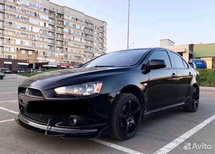 Сплиттер губа mitsubishi lancer X