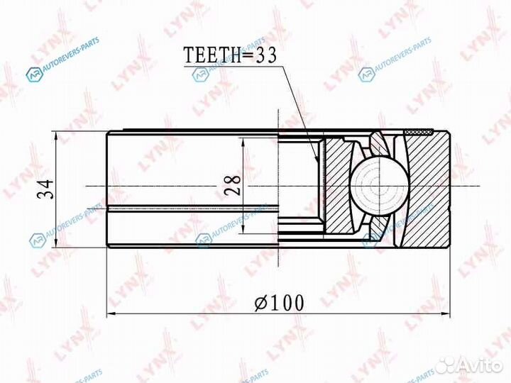 CI-8008 шрус внутренний перед правлев