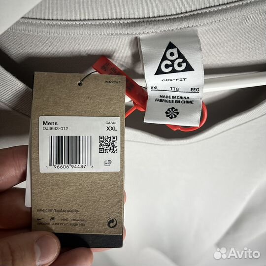 Футболка Nike ACG Logo Grey 2XL Оригинал