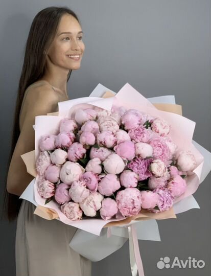 Пионы Букеты из пионов Цветы доставка