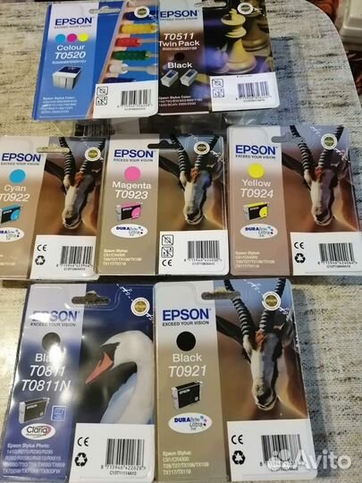 Оригинальные картриджи Canon, hp, Epson