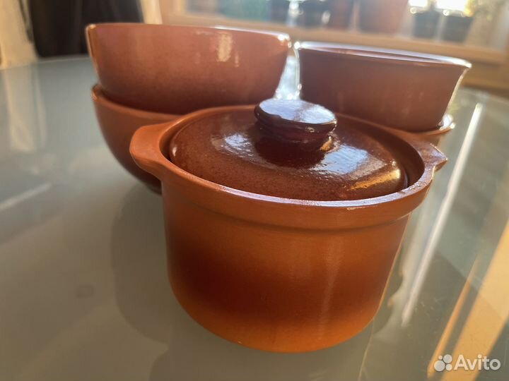Набор глиняной посуды 5 предметов