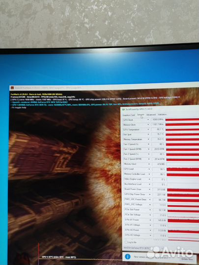 Видеокарта RTX palit 3070ti gamerock gamingpro 8gb