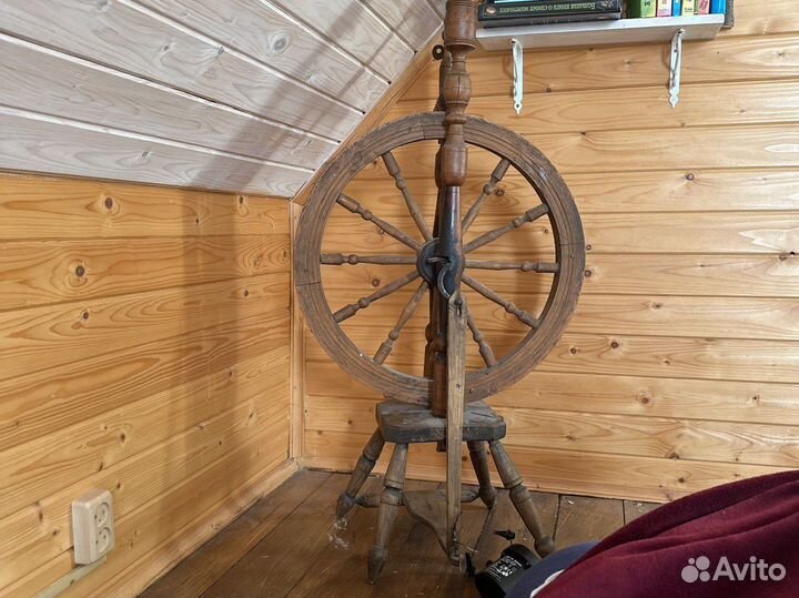 Прялка деревянная старинная, антиквариат
