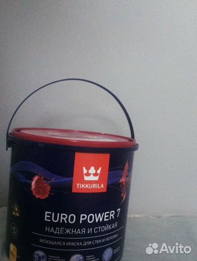 Краска моющаяся Tikkurila Euro Power 7 база C бесц