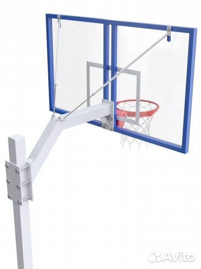 Стойка регулируемая с профессиональным щитом из оргстекла 15 мм и массовым кольцом A13401