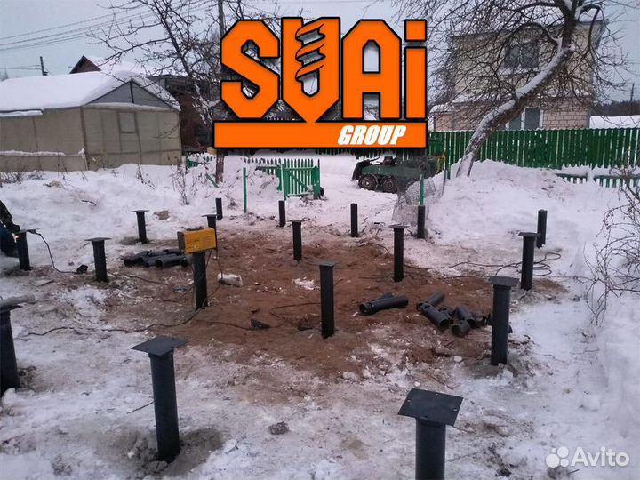 Монтаж винтовых свай