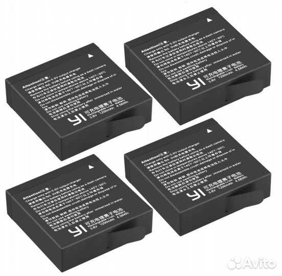 Комплект 4 акб + зарядное для Xiaomi Yi 4K