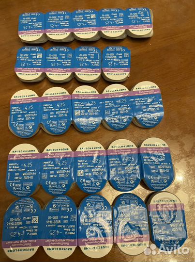 Линзы контактные однодневные-4,00;-4,25