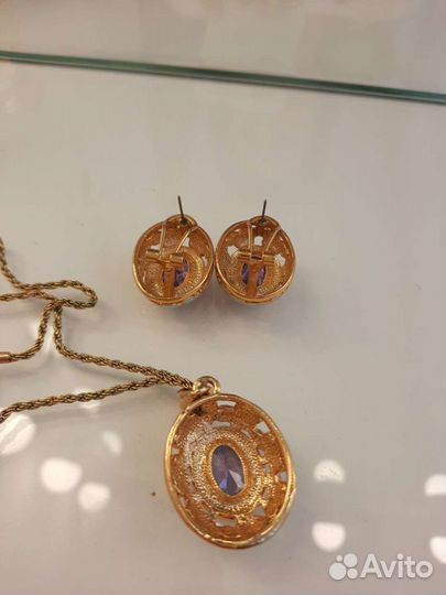 Набор кулон и серьги люкс бижутерия