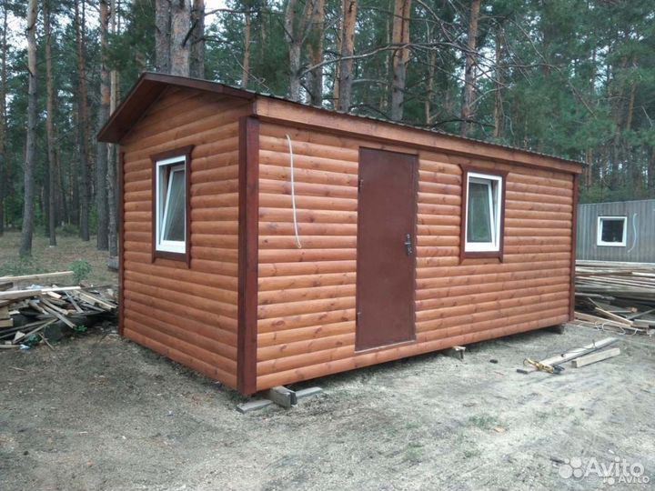 Хозблок с террасой 4*4м