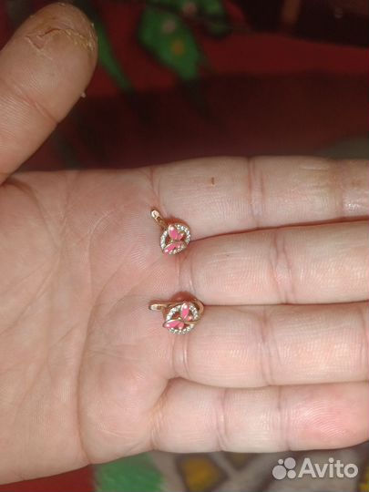 Детские золотые сережки