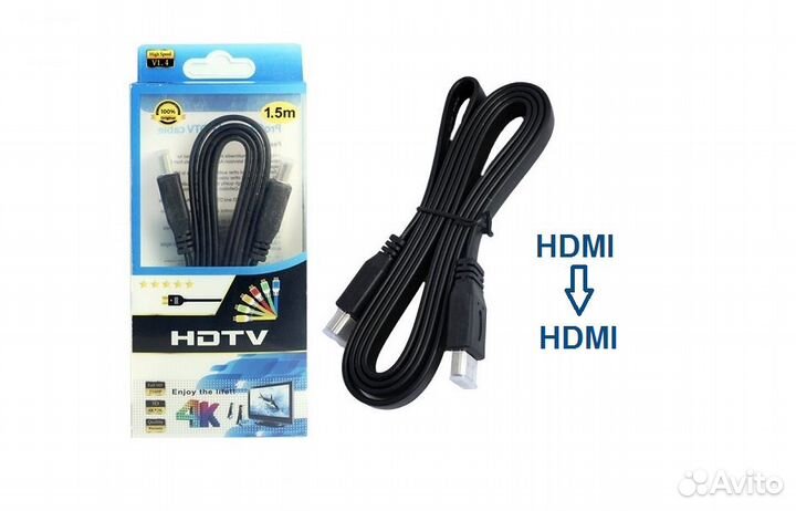 Кабель hdmi 1,5 метра в упаковке. Новый