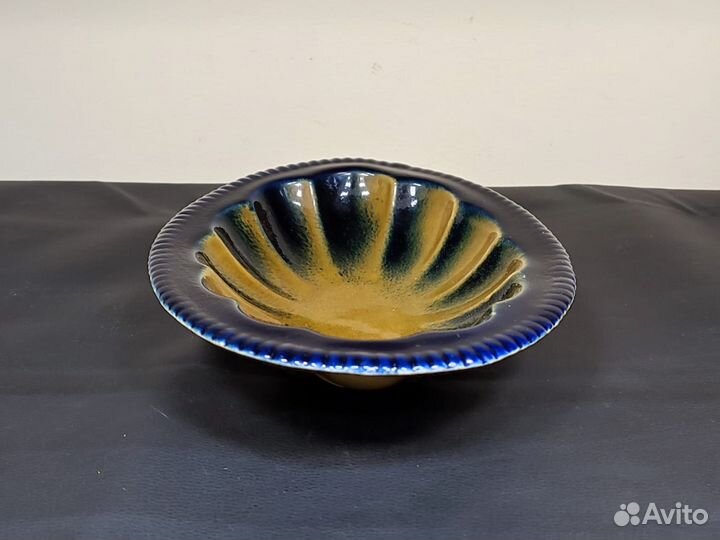 Салатник керамический кобальт фисташковый