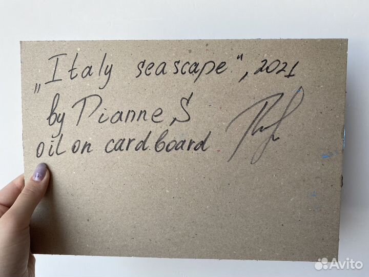 Картина маслом на картоне Итальянский мост