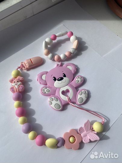 Именной держатель для соски, слингобусы