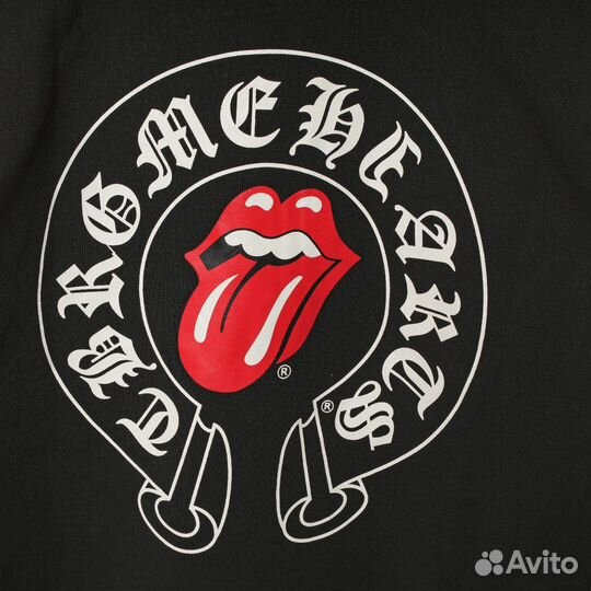 Зип худи Chrome Hearts черное оверсайз