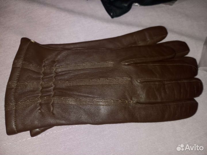 Мужские кожаные перчатки новые