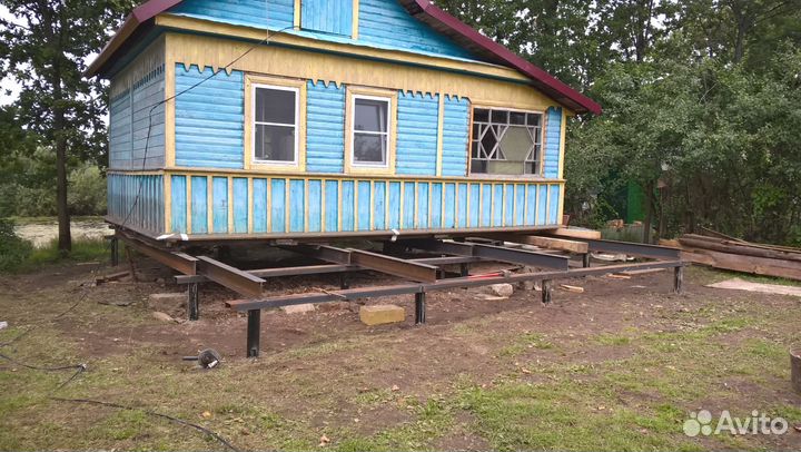 Фундамент на винтовых сваях Подъём домов