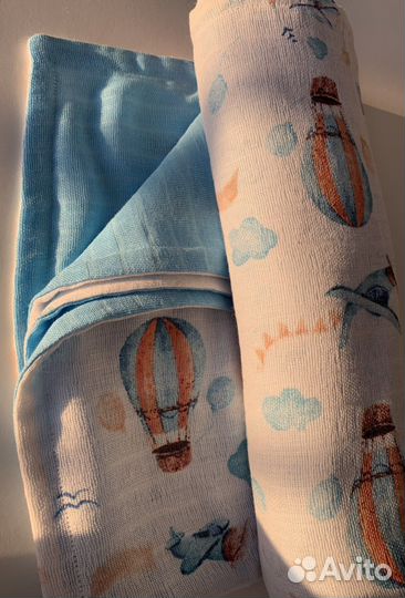 Муслиновое одеяло плед детский муслиновый