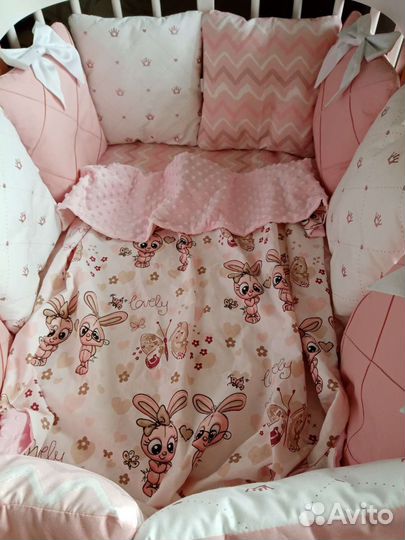 Бортики в кроватку для новорожденных